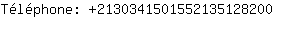 Tlphone: 213034150155213512....