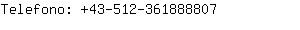 Telefono: 43-512-36188....