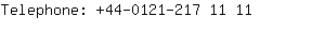 Telephone: 44-0121-217 1....