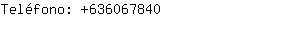 Teléfono: 63606....