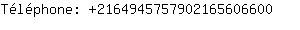 Tlphone: 216494575790216560....