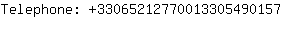 Telephone: 3306521277001330549....