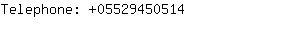 Telephone: 0552945....