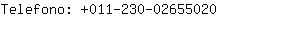 Telefono: 011-230-0265....