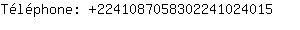 Tlphone: 224108705830224102....