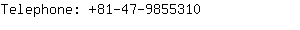 Telephone: 81-47-985....