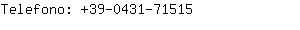 Telefono: 39-0431-7....