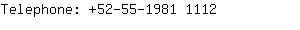 Telephone: 52-55-1981 ....