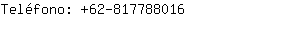 Teléfono: 62-81778....