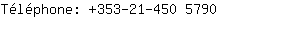 Tlphone: 353-21-450 ....