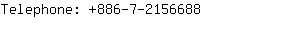 Telephone: 886-7-215....