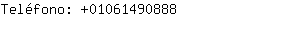 Teléfono: 0106149....