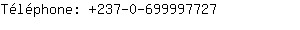 Tlphone: 237-0-69999....