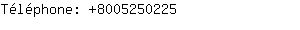 Téléphone: 800525....