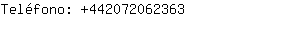 Teléfono: 44207206....