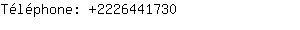 Téléphone: 222644....