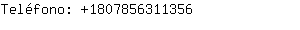 Teléfono: 180785631....