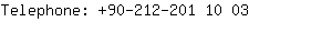 Telephone: 90-212-201 1....