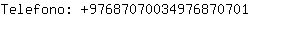 Telefono: 9768707003497687....