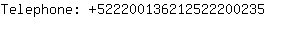 Telephone: 52220013621252220....