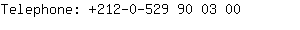 Telephone: 212-0-529 90 0....