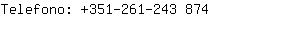 Telefono: 351-261-243....