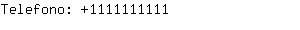 Telefono: 111111....