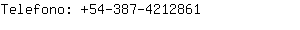 Telefono: 54-387-421....