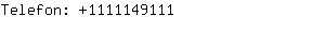 Telefon: 111114....