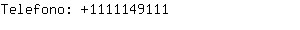 Telefono: 111114....