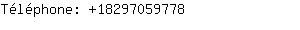 Téléphone: 1829705....