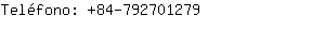 Teléfono: 84-79270....
