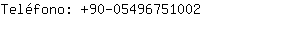 Teléfono: 90-0549675....