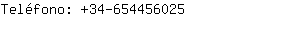 Teléfono: 34-65445....