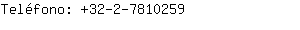 Teléfono: 32-2-781....