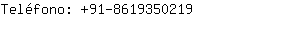 Teléfono: 91-861935....