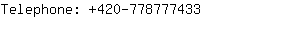 Telephone: 420-77877....