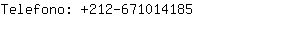 Telefono: 212-67101....