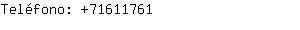 Teléfono: 7161....