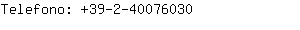 Telefono: 39-2-4007....