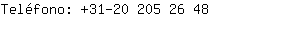 Teléfono: 31-20 205 2....