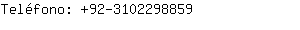 Teléfono: 92-310229....
