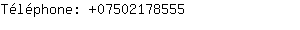 Téléphone: 0750217....