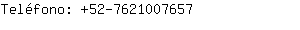 Teléfono: 52-762100....