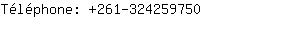 Téléphone: 261-32425....