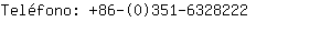 Teléfono: 86-(0)351-632....