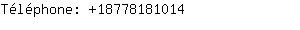 Téléphone: 1877818....