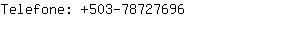 Telefone: 503-7872....