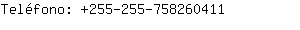 Telfono: 255-255-75826....