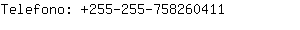 Telefono: 255-255-75826....